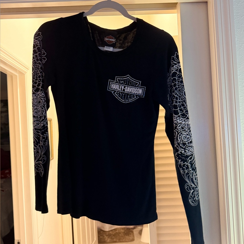 Harley-Davidson Black Tee with White Care Tag